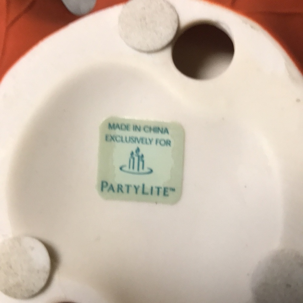Orange Leaf Partylite Candle Holders - Picture 6 of 6